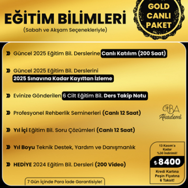 2025 AGS2 Eğitimin Temelleri + Hediye AGS3 Mevzuat CANLI DERS (GOLD PAKET)