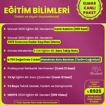 2025 AGS2 Eğitimin Temelleri + Hediye AGS3 Mevzuat CANLI DERS (ELMAS PAKET)