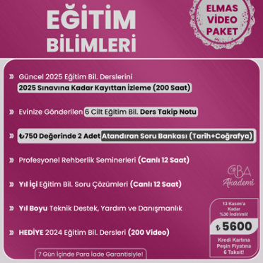 2025 AGS2 Eğitimin Temelleri + Hediye AGS3 Mevzuat VİDEO DERS (ELMAS PAKET)