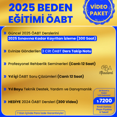 2025 BEDEN EĞİTİMİ ÖABT VİDEO DERS