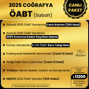 2025 COĞRAFYA ÖABT (Sabah) CANLI DERS