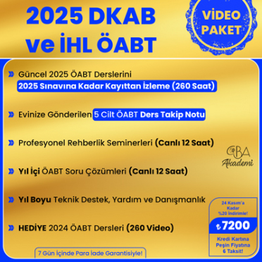 2025 DKAB + İHL ÖABT VİDEO DERS