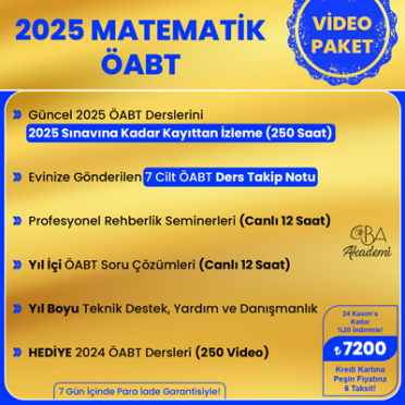 2025 MATEMATİK ÖABT VİDEO DERS