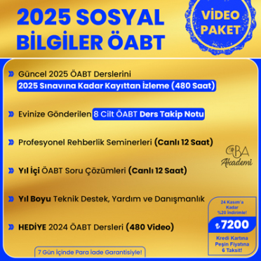 2025 SOSYAL BİLGİLER ÖABT VİDEO DERS