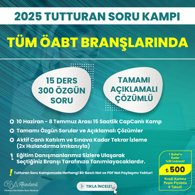 2025 ÖABT Tutturan Soru Kampı