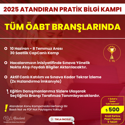 2025 ÖABT Atandıran Pratik Bilgi Kampı