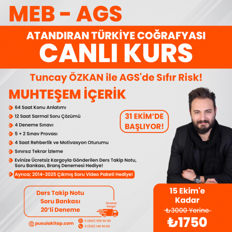 2026 MEB-AGS Atandıran Türkiye Coğrafyası Canlı Kurs