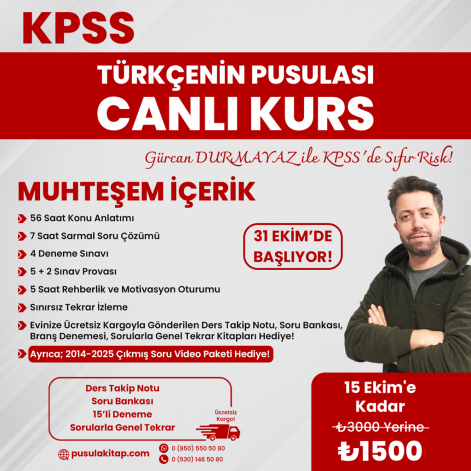 2026 KPSS Türkçenin Pusulası Canlı Kurs