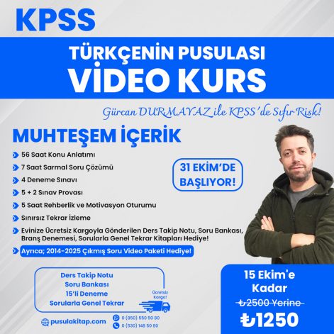 2026 KPSS Türkçenin Pusulası Video Kurs