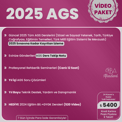 2025 AGS VİDEO DERS