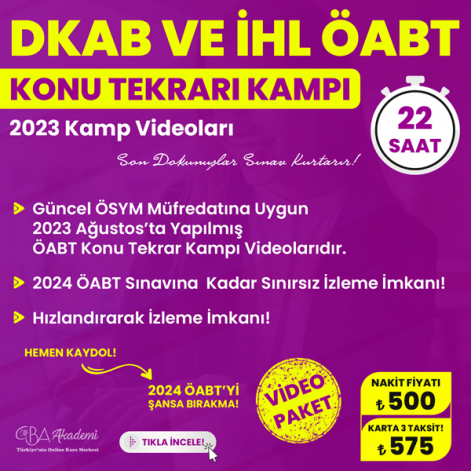 DKAB ve İHL ÖABT Tekrar Kampı (2023 Kamp Videoları)