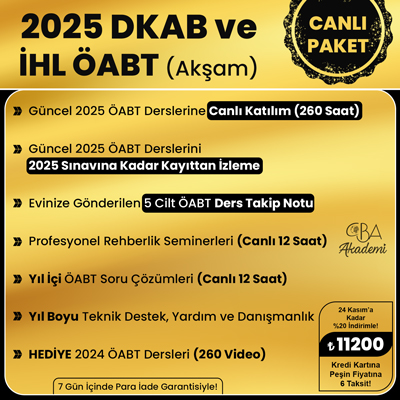 2025 DKAB + İHL ÖABT (Akşam) CANLI DERS