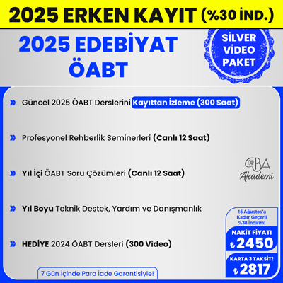 2025 EDEBİYAT ÖABT VİDEO DERS (SİLVER PAKET)