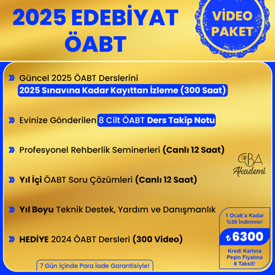 2025 EDEBİYAT ÖABT VİDEO DERS