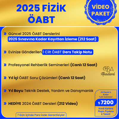 2025 FİZİK ÖABT VİDEO DERS