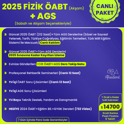 2025 FİZİK ÖABT + AGS CANLI DERS