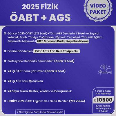 2025 FİZİK ÖABT + AGS VİDEO DERS