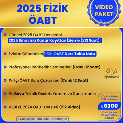 2025 FİZİK ÖABT VİDEO DERS