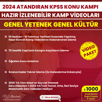 2024 GYGK Atandıran Konu Kampı Hazır İzlenebilir Kamp Videoları