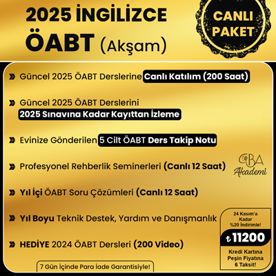 2025 İNGİLİZCE YDS (Akşam) CANLI DERS