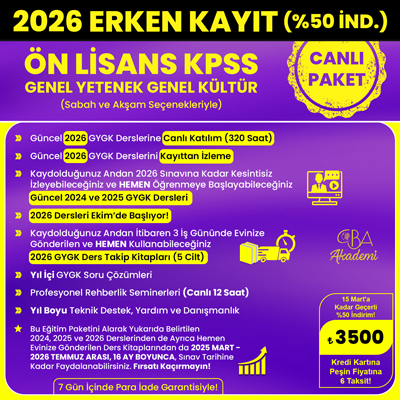 2026 ÖN LİSANS KPSS CANLI DERS