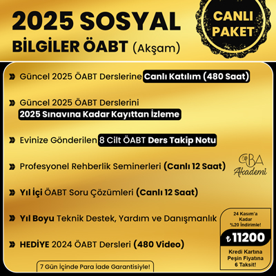 2025 SOSYAL BİLGİLER ÖABT (Akşam) CANLI DERS