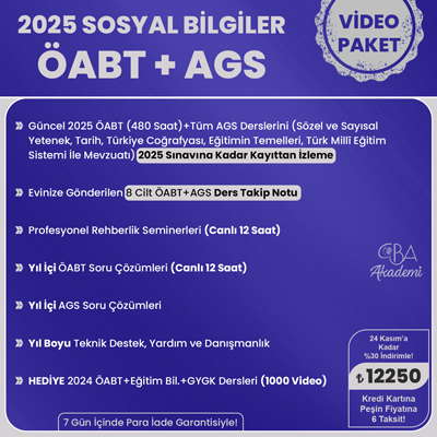 2025 SOSYAL BİLGİLER ÖABT + AGS VİDEO DERS