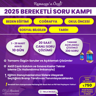 2025 ÖABT Bereketli Soru Kampı