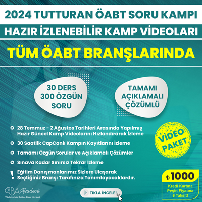 2024 ÖABT Tutturan Soru Kampı Hazır İzlenebilir Kamp Videoları