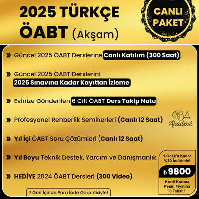 2025 TÜRKÇE ÖABT (Akşam) CANLI DERS